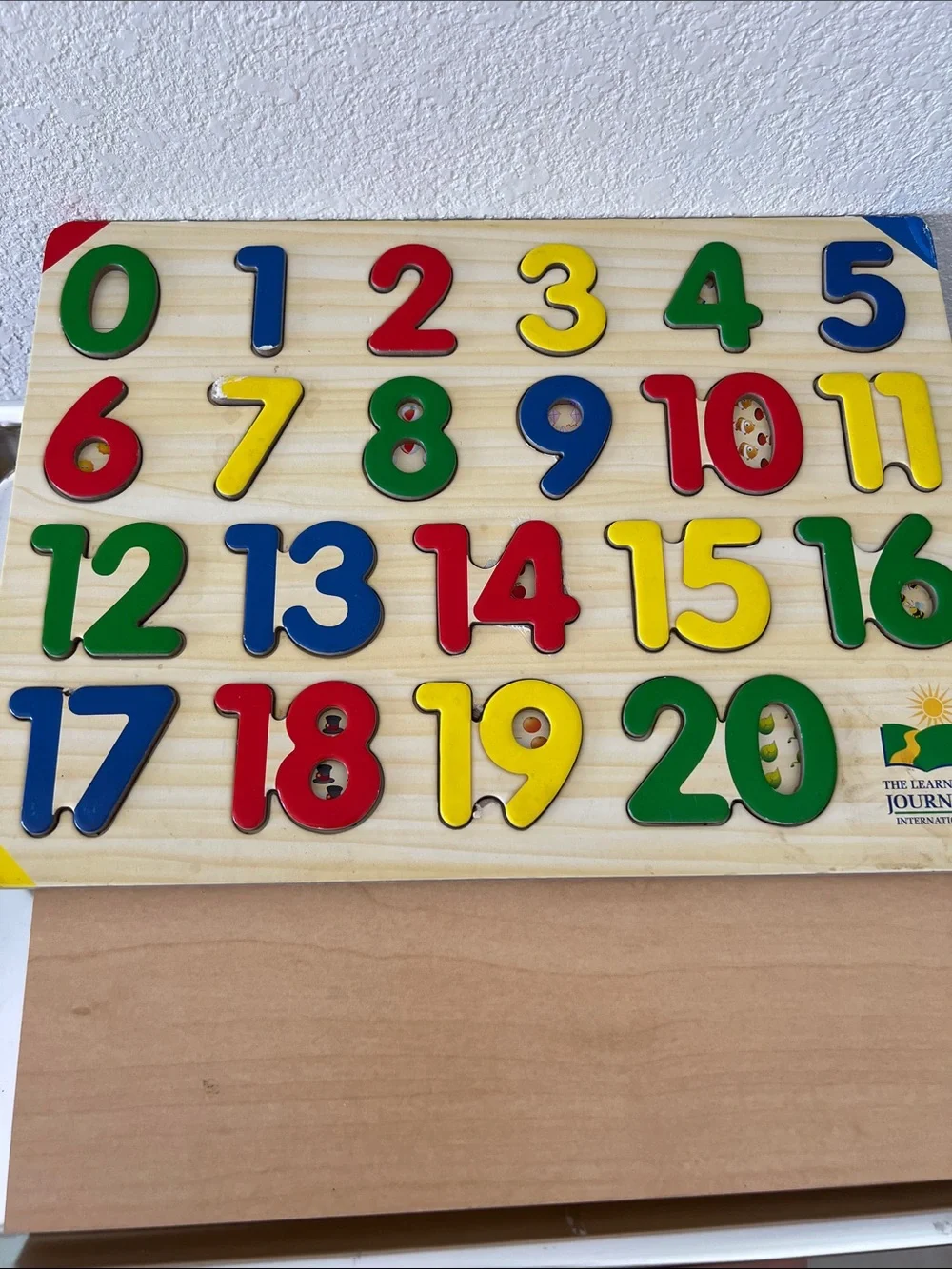 Wooden Number & Animal Puzzle Board